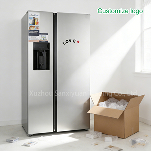 Réfrigérateur américain 619L sans givre, côte à côte, en acier inoxydable, avec distributeur d'eau et machine à glaçons, pour usage domestique - Product Image 2