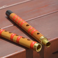 Flûte en bambou faite à la main Instrument à deux sections détachable chinois populaire en conception de trou ouvert C/D/E/F/G