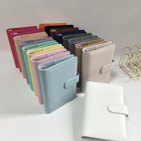Organiseur de portefeuille en cuir PU de haute qualité pour macarons A6, couleur, budget, économie d'argent, classeur, planificateur