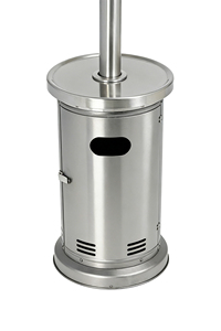 Chauffe-<span class=keywords><strong>terrasse</strong></span> extérieur moderne en acier inoxydable, <span class=keywords><strong>chauffage</strong></span> au gaz en forme de pyramide avec <span class=keywords><strong>flamme</strong></span> - Product Image 6