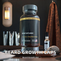 Capsules de beauté à la biotine et au collagène pour les cheveux, la peau, les ongles et la croissance de la barbe masculine - Nutrition personnalisée pour adultes (60 capsules/flacon)