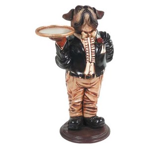 รูปปั้นบัตเลอร์เรซิ่นสีบรอนซ์สำหรับตกแต่งบ้าน - Product Image 1