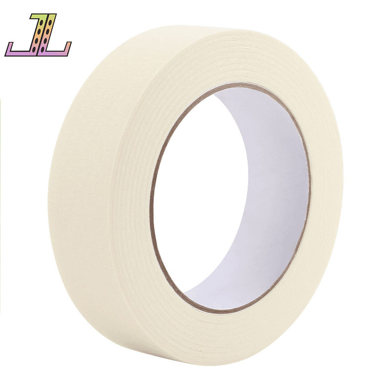 One-Sided Crepe Paper Tape for Car Paint Baking Decorative Hand-Tearable Masking Paper with Rubber Adhesive Tape