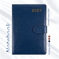 Carnet de notes promotionnel personnalisé en cuir rigide A5/A4 pour bureau, 100 feuilles, édition 2027