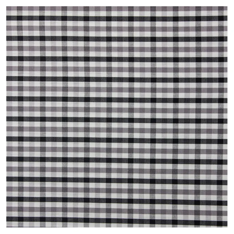 100 cotton check fabric woven tartan shirt soft raw materials gingham with high quality