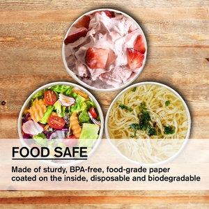Hộp Đựng Súp Giấy Trắng Dùng Một Lần Có Nắp Đậy Bằng Nhựa-Hộp Đựng Kem Nửa Pint, Cốc Sữa Chua Đông Lạnh - Product Image 6
