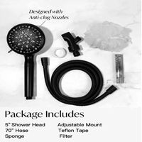 Expérience de douche relaxante : Pommeau de douche à main 8 modes, haute pression, effet pluie, fixe, avec filtration