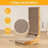 Jouet interactif pour chat avec balle à catnip et protège-meubles en forme de L pour gratter