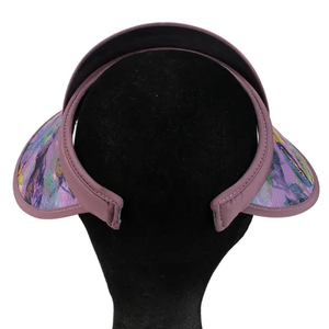 <b>Leaf</b> pattern clip-on sun hat fashion ladies empty top sun hat 100% polyester fiber sun hat - Product Image 2