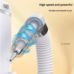 Mesin Bor Kuku Profesional Portabel Isi Ulang 2-in-1 Motor Tanpa Sikat Penghisap Debu Berisik Rendah untuk Salon Kuku - Product Image 5