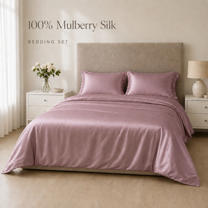 Offerta Speciale: Set Lenzuola in Seta Satinata 19-22 Momme, Copripiumino Senza Cuciture, Set Biancheria da Letto per Letto Singolo, <span class=keywords><strong>Matrimoniale</strong></span>, Queen e King - Product Image 2