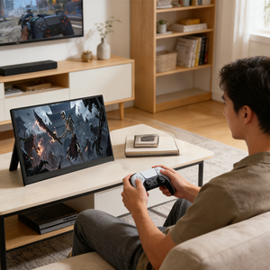 15.6 Inch FHD IPS Portable Monitor for Laptop Dual Screen <b>Extended</b> Display Type C <b>USB</b> C Wireless Portable Monitor with Battery - Product Image 5