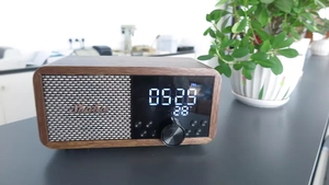 Loa Răng Xanh Di Động Với Đài FM Loa Không Dây Âm Thanh Tăng Cường Âm Trầm Retro Đầu Ra Âm Thanh Máy Tính Xách Tay Kèm Đồng Hồ Báo Thức - Product Image 4