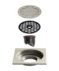 Wholesale Cheap Modern Square Stainless Steel Floor Drain For Sanitary Accessories Home Wash Room Bathroom Shower