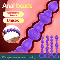 Long plug anal, jouet pour adultes, étanche, perles anales violettes, produit de plaisir personnel pour femmes et hommes, fournisseur en gros de jouets intimes