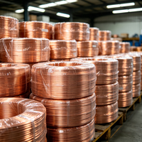 Venta Directa de Fábrica, Alambre de Cobre Sólido Puro al 99.9% de 0.5mm, 0.8mm, 1mm, 1.5mm, con Servicios de Soldadura y Corte, Cobre C11000