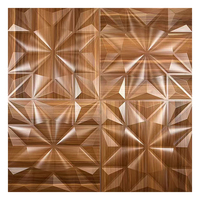 Panneau mural 3D en PVC effet bois géométrique moderne de luxe, écologique, imperméable, durable, antistatique, résistant à l'humidité, pour la maison