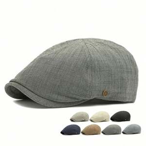 Nouveau Béret Britannique Vintage 2025 pour Hommes et Femmes – Chapeau Décontracté en Tissu Anti-UV pour l'Extérieur, Style Newsboy - Product Image 1