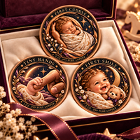 Pièce de monnaie commémorative en cuivre fin 999 de 5 oz, avec relief 3D, pour le premier anniversaire de bébé, souvenir de nouveau-né, objet de collection, artisanat métallique, cadeau