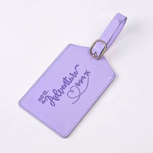 Étiquette de bagage en cuir PU de haute qualité, motif personnalisé, porte-passeport pour carte d'embarquement, vente en gros, impression du nom - Product Image 2