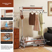 Vintage-Stil Retro Nostalgischer Antiker Metall-Standgarderobenständer mit Luxuriösem Einfachem Design für Schlafzimmer
