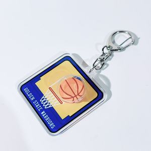 Custom Acrylic Rotating <b>Anime</b> Pattern Key Chain Basketball Volleyball Badminton Table Tennis Swimming Pendant Backpack Bag - Product Image 3