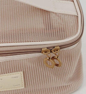 Bolsa de Maquillaje de Viaje de Gran Capacidad, Bolsa de Aseo de Malla Plana Abierta, Bolsa de Cosméticos Transpirable, Organizador de Maquillaje - Product Image 5