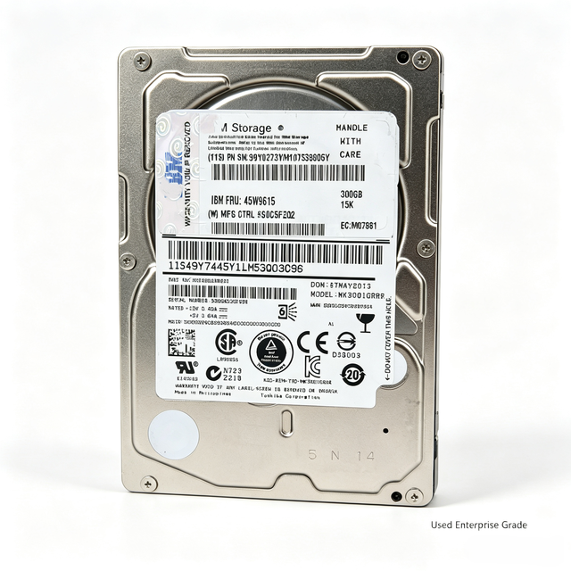 MK3001GRRR 45W9615 2.5 Inch SAS 6Gb s Hard Disk 300GB 15K RPM Full Stability Inspection Original Pulled Unit