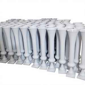 SMOOTH Luxury High Quality White Tall Glass <b>Flower</b> Ball Stand Vase <b>Centerpiece</b> for <b>Wedding</b> Aisle Table Decor - Product Image 1