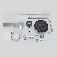 Système de douche thermostatique de luxe pour appartement intelligent, affichage numérique, mitigeur eau chaude et froide en laiton et céramique, jet de pluie doux