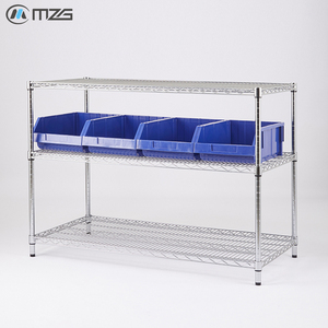MZG Chine, fabricant d'étagères métalliques robustes de qualité industrielle pour entrepôts, unités de stockage, étagères en fil chromé - Product Image 6