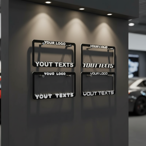 Marco y Soporte de Matrícula de Plástico con Logotipo Personalizado, Cubierta de Matrícula Personalizada para Decoración de Automóviles - Product Image 1
