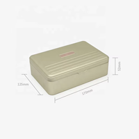 Boîte en étain rectangulaire de qualité alimentaire, personnalisable, avec couvercle à charnière imprimé, emballage écologique adapté à l'emballage du chocolat et des bonbons