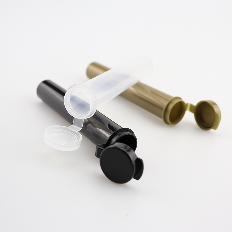 Waterproof Airtight Smell Proof Child Resistant Cap Black Pre Rolled Cones Tube Container for smoking
