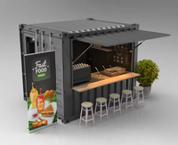 Container da 10 Piedi per Bar del Caffè, Fast Food, Mini Negozio Pop-up, Caffetteria Mobile, Case Container per Bar del Caffè
