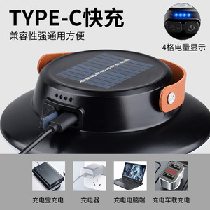 Planet Solar Powered Camping Lamp Led Outdoor <b>Emergency</b> <b>Light</b> Rechargeable Portable Night Market Street Vendor <b>Light</b> - Product Image 4