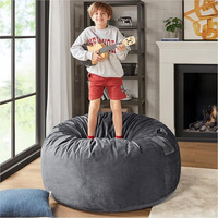 Fauteuil pouf moderne simple en mousse haute élasticité - Doux et confortable, housse amovible et lavable pour salon et salle à manger