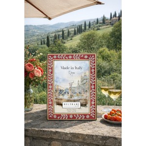 Beltrami Photo <b>Frame</b> 4x6 Inch Silver Plated Red Gold Enamel Finish - Product Image 3