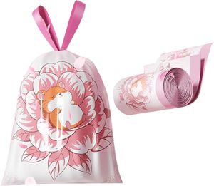 Huamaohengchun Drawstring Tear-Free Separated Plastic Can Liner for Bathroom Office Home Bedroom <b>Small</b> Garbage <b>Basket</b> Bags - Product Image 1