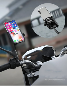 Verstelbare Universele Draagbare Fiets Stuur Mount Schokbestendig Fiets Fiets Telefoon Houder Voor Mobiele Telefoons En Motorfietsen - Product Image 4