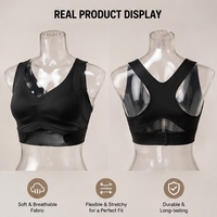 Soutien-gorge correcteur de posture sans fil pour femme, à larges bretelles, avec soutien dorsal, couvrance intégrale, fermeture avant, confortable et réglable, idéal pour les mamans