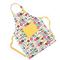 Tablier en toile de coton léger et respirant pour enfants avec poche, idéal pour la cuisine, la pâtisserie, la peinture et les loisirs créatifs (vente en gros)