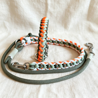 Ensemble collier et laisse pour chien en paracorde, tressé à la main, à libération rapide avec boucle en métal, pour la promenade en plein air, l'entraînement, accessoires pour animaux de compagnie