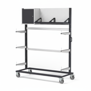 "Portabottiglie a parete con pannello traforato 1552x668x1965mm per attrezzi grigio antracite" - Product Image 1