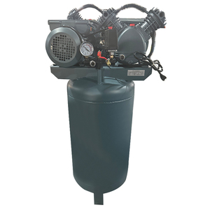 Compresor de Aire Industrial Portátil de 1.5KW 2HP, de Pistón, Accionado por Correa, Vertical, Refrigerado por Aire, 220V, con Motor - Product Image 1