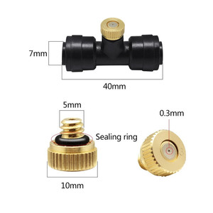 Connecteur micro-pulvérisateur 7 mm 40 mm avec joint d'étanchéité pour système d'irrigation de jardin - Product Image 1