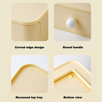 Organisateur de bureau empilable multifonctionnel, boîte à tiroirs modulaire pour fournitures de bureau, maquillage, bijoux, armoire de bureau esthétique en plastique