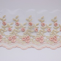Ventes directes d'usine 10CM fil d'or petite fleur maille dentelle broderie bricolage rideau femmes jupe accessoires