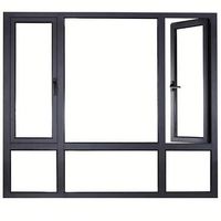 Puertas de ventanas de aluminio abatibles para el hogar de Europa, ventanas de aluminio y puertas correderas