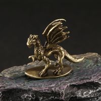 Petites décorations en laiton en forme de dinosaure, statue de pterosaure, dragon de simulation, décorations de bureau anciennes et antiques pour offrir en cadeau.